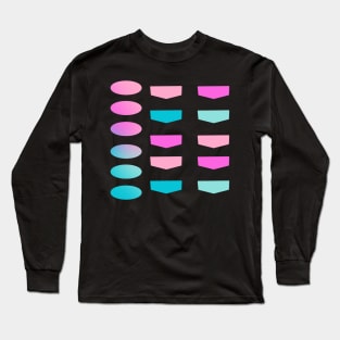Back to School Teal and Fuchsia Gradient Planner Labels Long Sleeve T-Shirt